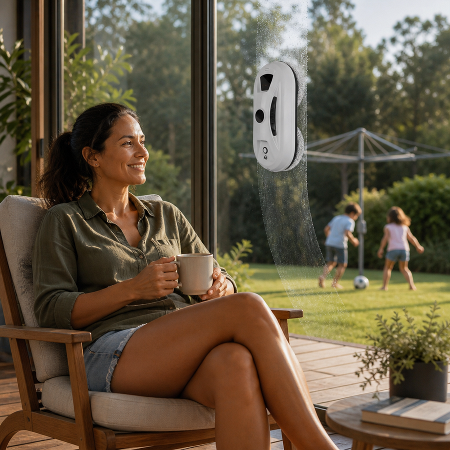 PureVue -Smart Window Cleaning Robot - Auto-Navigation + Remote Control